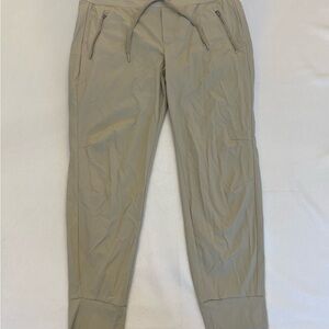 Women’s Athleta Tan Track Pants with Tapered Legs